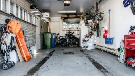 A well-organized home garage.