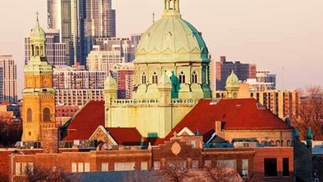 a skyline view of the south side of chicago