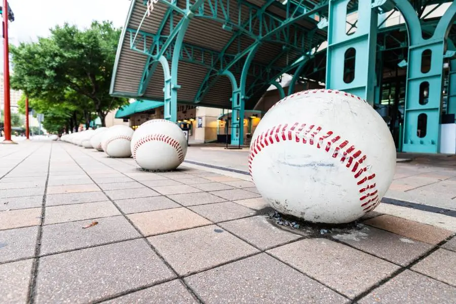 A photograph of the entrance to Minute Maid Park in Houston, TX