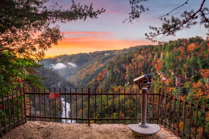 Overlook of a state park in the fall. 