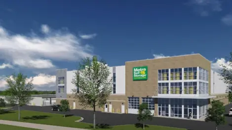 Front of Metro Self Storage facility.